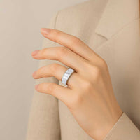 Traditional Polynesian Maori Tattoo White Color Classic Ring - Polynesian Pride