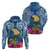 Hawaii Lanai Island Hoodie Hibiscus Turle and Map with Polynesian Spiral LT03 - Polynesian Pride