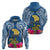 Custom Hawaii Lanai Island Hoodie Hibiscus Turle and Map with Polynesian Spiral LT03 - Polynesian Pride