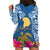 Custom Hawaii Lanai Island Hoodie Dress Hibiscus Turle and Map with Polynesian Spiral LT03 - Polynesian Pride