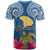 Custom Hawaii Lanai Island T Shirt Hibiscus Turle and Map with Polynesian Spiral LT03 - Polynesian Pride