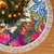 Custom Hawaii Lanai Island Tree Skirt Hibiscus Turle and Map with Polynesian Spiral LT03 - Polynesian Pride