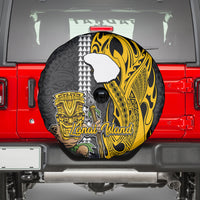 Hawaii Lanai Island Spare Tire Cover Hawaiian Warrior and Kakau Symbols Abstract Tattoo LT03 - Polynesian Pride