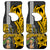 Custom Hawaii Lanai Island Car Mats Hawaiian Warrior and Kakau Symbols Abstract Tattoo LT03 Yellow - Polynesian Pride