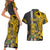 Custom Hawaii Lanai Island Couples Matching Short Sleeve Bodycon Dress and Hawaiian Shirt Hawaiian Warrior and Kakau Symbols Abstract Tattoo LT03 - Polynesian Pride