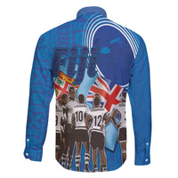 Fiji Rugby Sevens Family Matching Off Shoulder Short Dress and Hawaiian Shirt Commemorate Gold Medal - Rio de Janeiro 2016