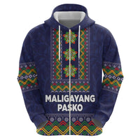 Philippines Merry Christmas Hoodie Maligayang Pasko with Parol and Xmas Pattern Barong Style