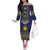 Philippines Merry Christmas Off The Shoulder Long Sleeve Dress Maligayang Pasko with Parol and Xmas Pattern Barong Style