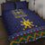 Philippines Merry Christmas Quilt Bed Set Maligayang Pasko with Parol and Xmas Pattern Barong Style