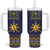 Philippines Merry Christmas Tumbler With Handle Maligayang Pasko with Parol and Xmas Pattern Barong Style