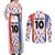 Custom Philippines Champions Football Jersey Couples Matching Off Shoulder Maxi Dress and Long Sleeve Button Shirt