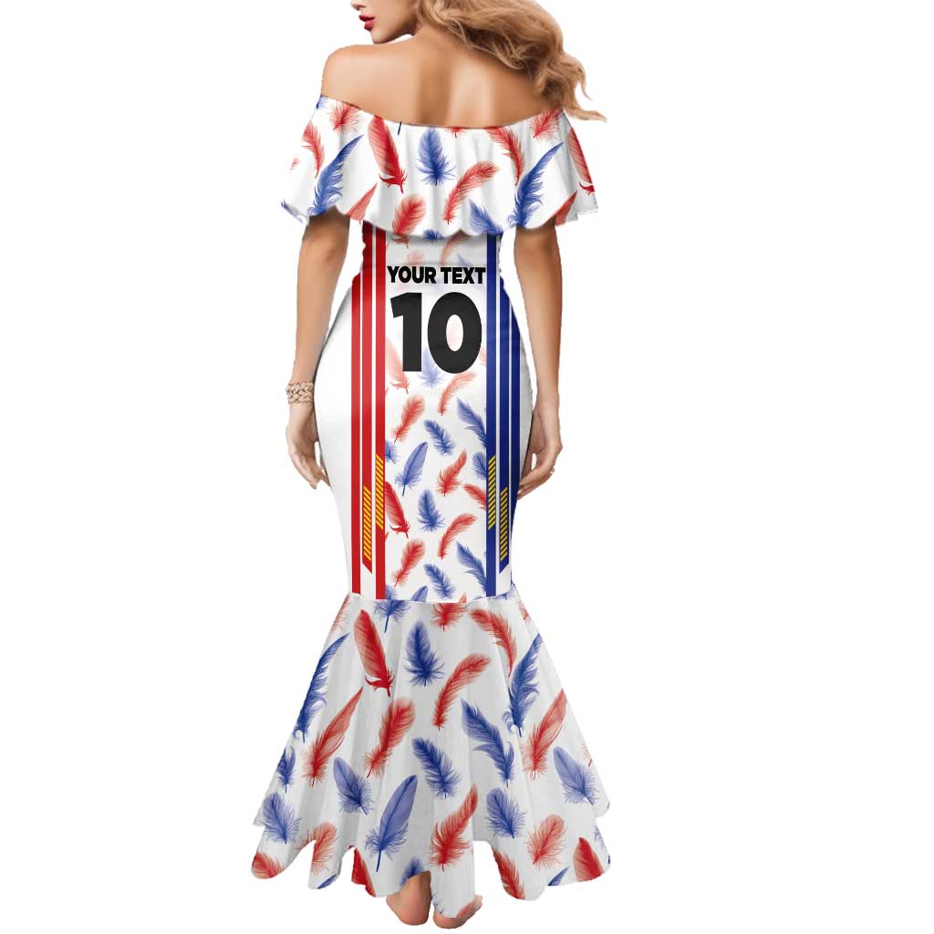 Custom Philippines Champions Football Jersey Family Matching Mermaid Dress and Hawaiian Shirt