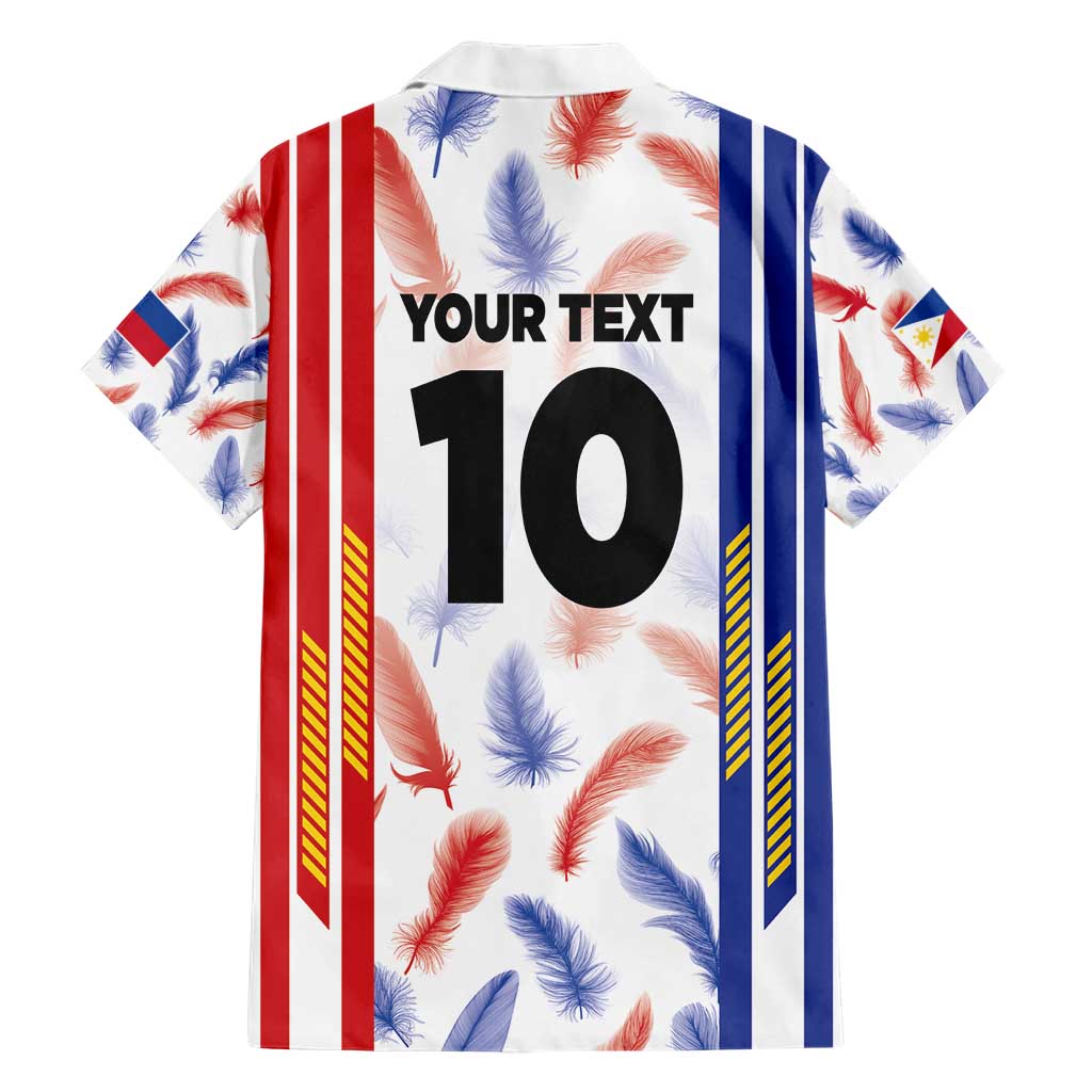 Custom Philippines Champions Football Jersey Family Matching Short Sleeve Bodycon Dress and Hawaiian Shirt
