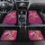 Hawaiian Turtle Love Couple Car Mats - Sweet Hibiscus and Kakau Pattern Rose Color