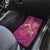 Hawaiian Turtle Love Couple Car Mats - Sweet Hibiscus and Kakau Pattern Rose Color