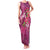 Hawaiian Turtle Love Couple Family Matching Tank Maxi Dress and Hawaiian Shirt - Sweet Hibiscus and Kakau Pattern Rose Color