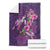 Hawaiian Turtle Love Couple Blanket - Sweet Hibiscus and Kakau Pattern Deep Purple Color