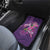 Hawaiian Turtle Love Couple Car Mats - Sweet Hibiscus and Kakau Pattern Deep Purple Color