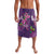 Hawaiian Turtle Love Couple Lavalava - Sweet Hibiscus and Kakau Pattern Deep Purple Color