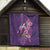 Hawaiian Turtle Love Couple Quilt - Sweet Hibiscus and Kakau Pattern Deep Purple Color