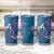 Hawaiian Turtle Love Couple Tumbler Cup Sweet Hibiscus and Kakau Pattern Sapphire Color