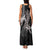 Hawaiian Turtle Love Couple Family Matching Tank Maxi Dress and Hawaiian Shirt - Sweet Hibiscus and Kakau Pattern Grayscale Color