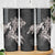 Hawaiian Turtle Love Couple Skinny Tumbler Sweet Hibiscus and Kakau Pattern Grayscale Color