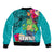 Hawaii Great Aloha Run 40th Anniversary Bomber Jacket With Turtle Mascot Marathon Hibiscus and Kakau LT03 - Polynesian Pride