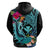 Hawaii Hoodie Whale Mix Hibiscus and Kanaka Maoli LT03 - Polynesian Pride