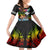 Hawaii Lei Day Family Matching Off The Shoulder Long Sleeve Dress and Hawaiian Shirt Hibiscus Wreath and Polynesian Pattern