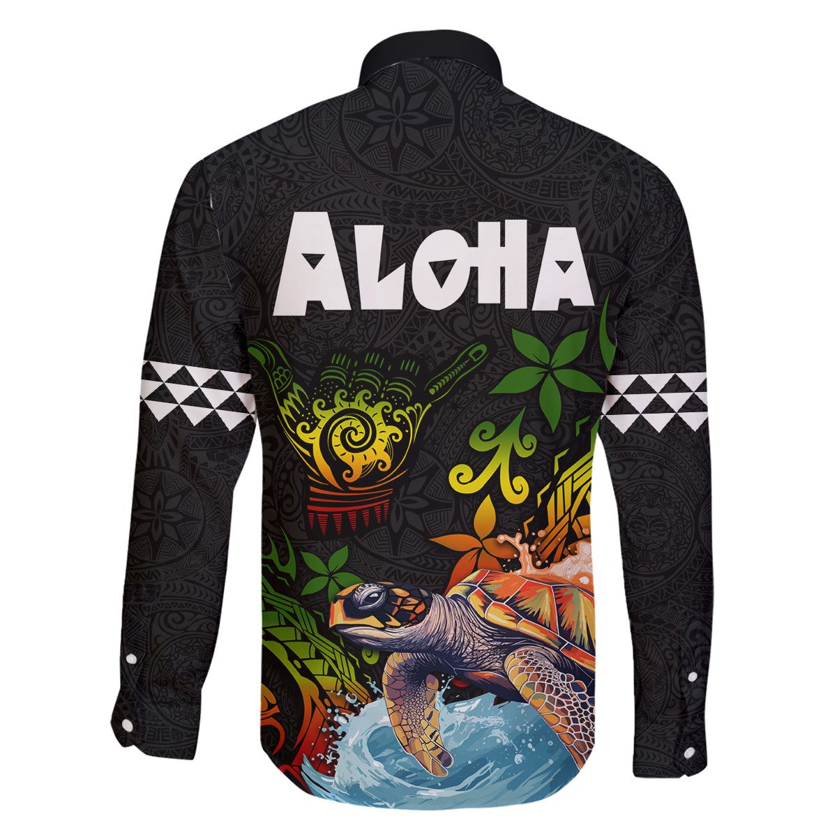 Hawaii Lei Day Family Matching Off Shoulder Maxi Dress and Hawaiian Shirt Hibiscus Wreath and Polynesian Pattern