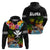 Hawaii Lei Day Hoodie Hibiscus Wreath and Polynesian Pattern