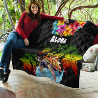 Hawaii Lei Day Quilt Hibiscus Wreath and Polynesian Pattern