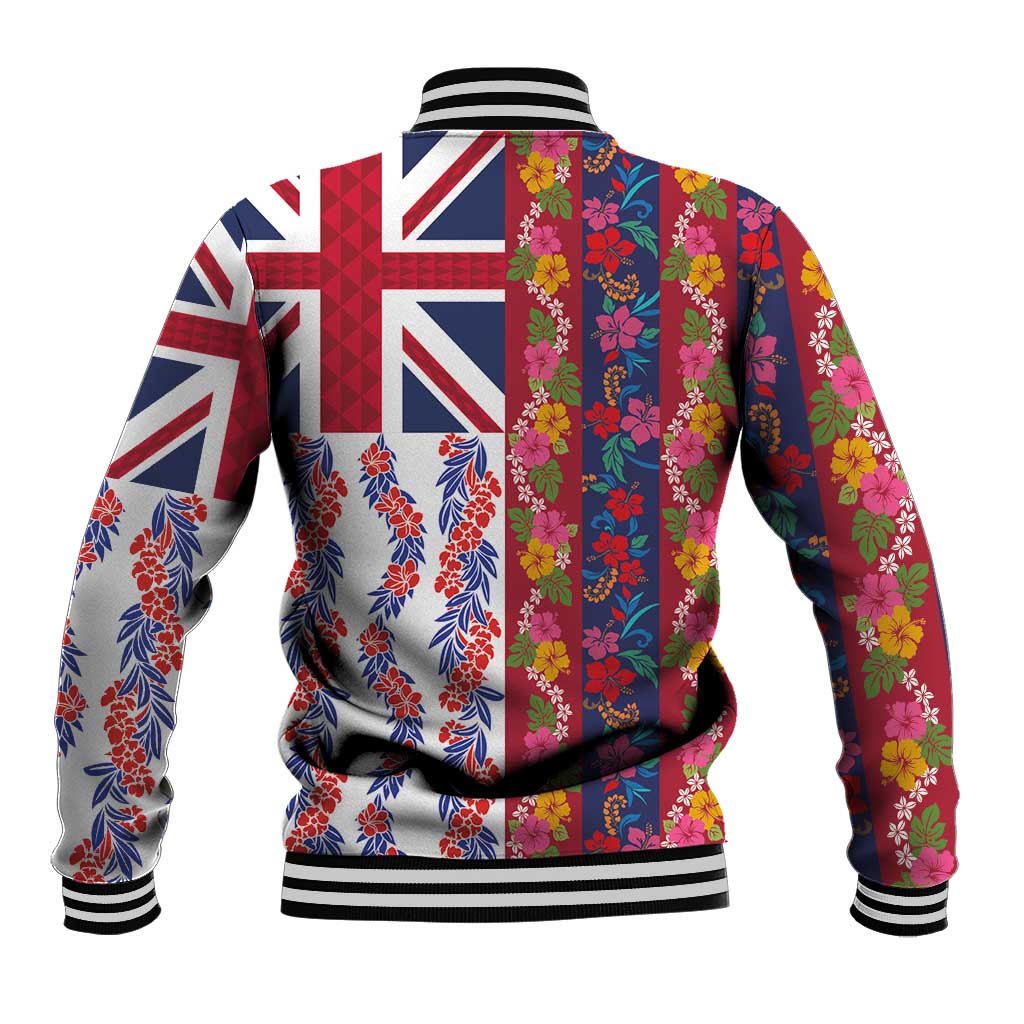 Hawaiian Lei Baseball Jacket National Flag Striped Style