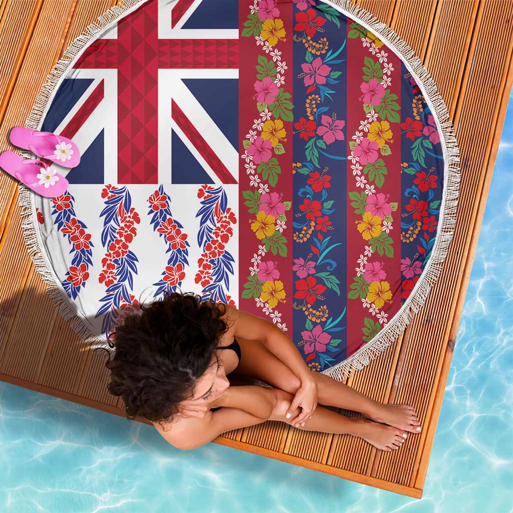 Hawaiian Lei Beach Blanket National Flag Striped Style