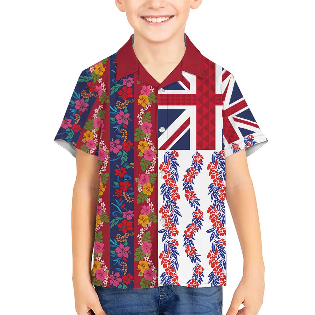 Hawaiian Lei Hawaiian Shirt National Flag Striped Style