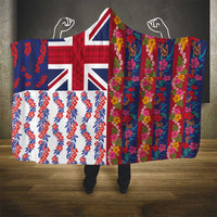 Hawaiian Lei Hooded Blanket National Flag Striped Style