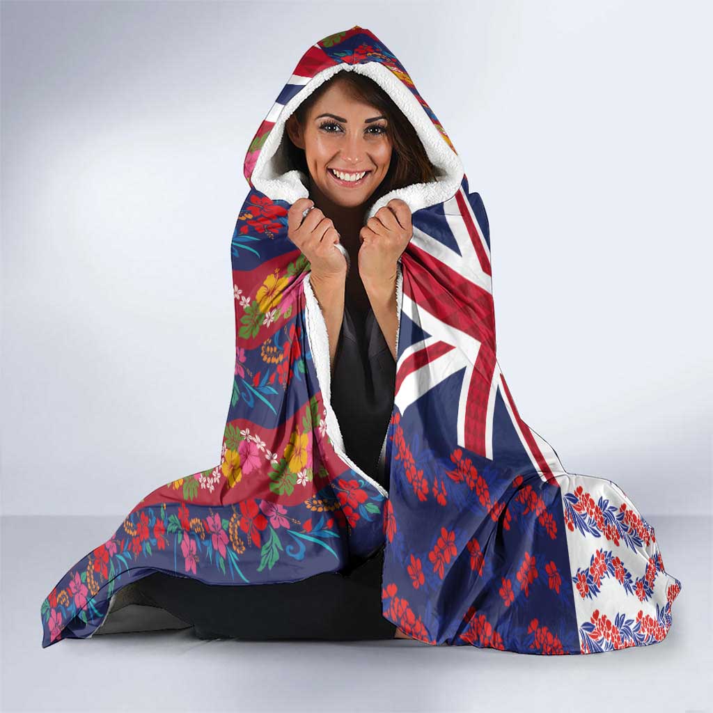 Hawaiian Lei Hooded Blanket National Flag Striped Style