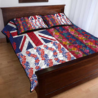 Hawaiian Lei Quilt Bed Set National Flag Striped Style