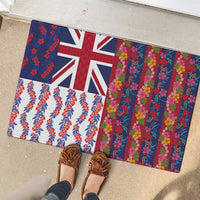 Hawaiian Lei Rubber Doormat National Flag Striped Style