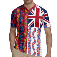 Hawaiian Lei Rugby Jersey National Flag Striped Style