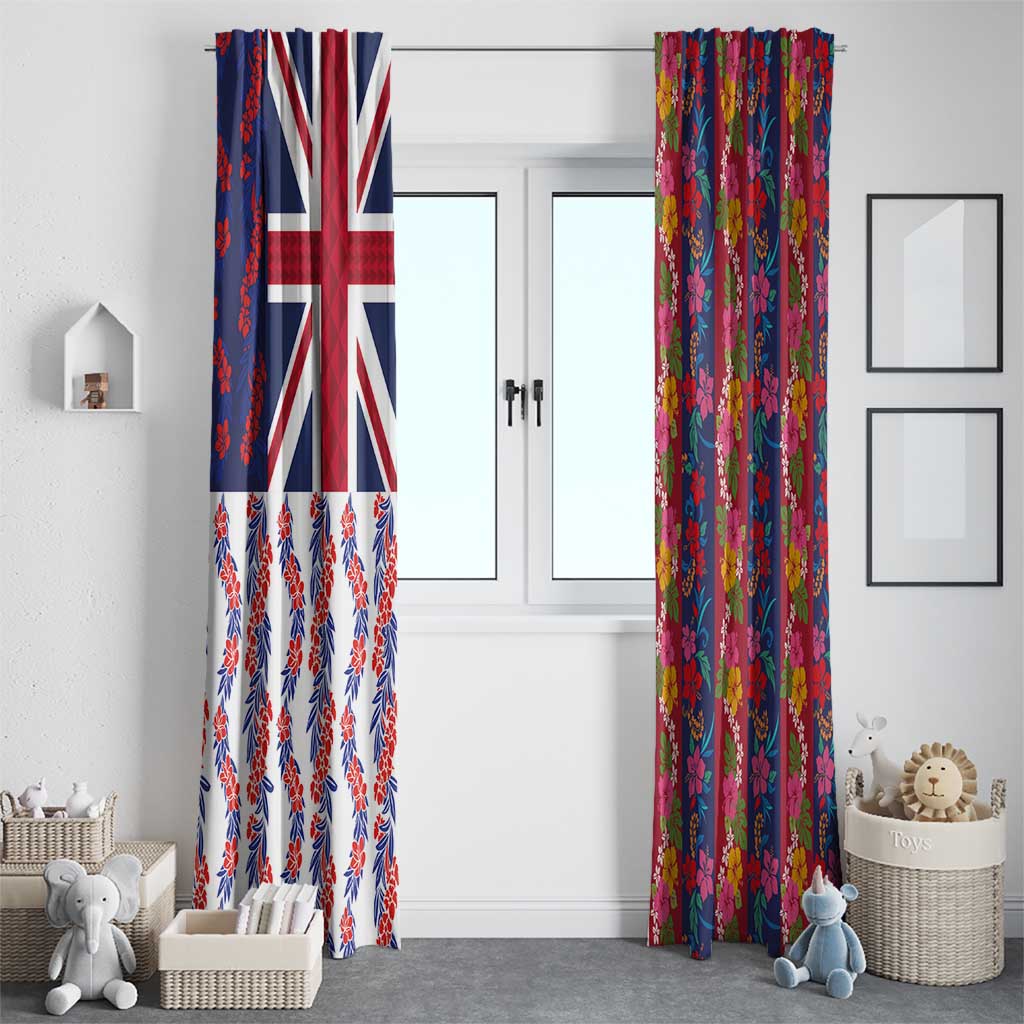 Hawaiian Lei Window Curtain National Flag Striped Style