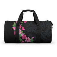 Hawaiian Hibiscus and Art Polynesian Tattoo Duffle Bag