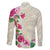 Hawaiian Hibiscus and Art Polynesian Tattoo Family Matching Mermaid Dress and Hawaiian Shirt Beige Color