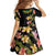 Hawaiian Lei Plumeria and Tropical Leaves Family Matching Mermaid Dress and Hawaiian Shirt Watercolor Style