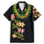 Hawaiian Lei Plumeria and Tropical Leaves Family Matching Mermaid Dress and Hawaiian Shirt Watercolor Style