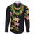 Hawaiian Lei Plumeria and Tropical Leaves Family Matching Mermaid Dress and Hawaiian Shirt Watercolor Style