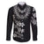 Hawaiian Lei Plumeria and Tropical Leaves Family Matching Mermaid Dress and Hawaiian Shirt Watercolor Style-Grayscale