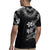 Hawaiian Lei Plumeria and Tropical Leaves Rugby Jersey Watercolor Style-Grayscale