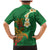 Hawaii Turtle Plumeria Flower Family Matching Mermaid Dress and Hawaiian Shirt Polynesian Pattern Green Color